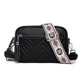 TIAASTAP Cross Body Bag - Small Handbags & Shoulder Bags with Adjustable Wide Strap, Multipurpose Leather Crossbody Bag for Women Ladies Girls Daily Use (Z02 Black)